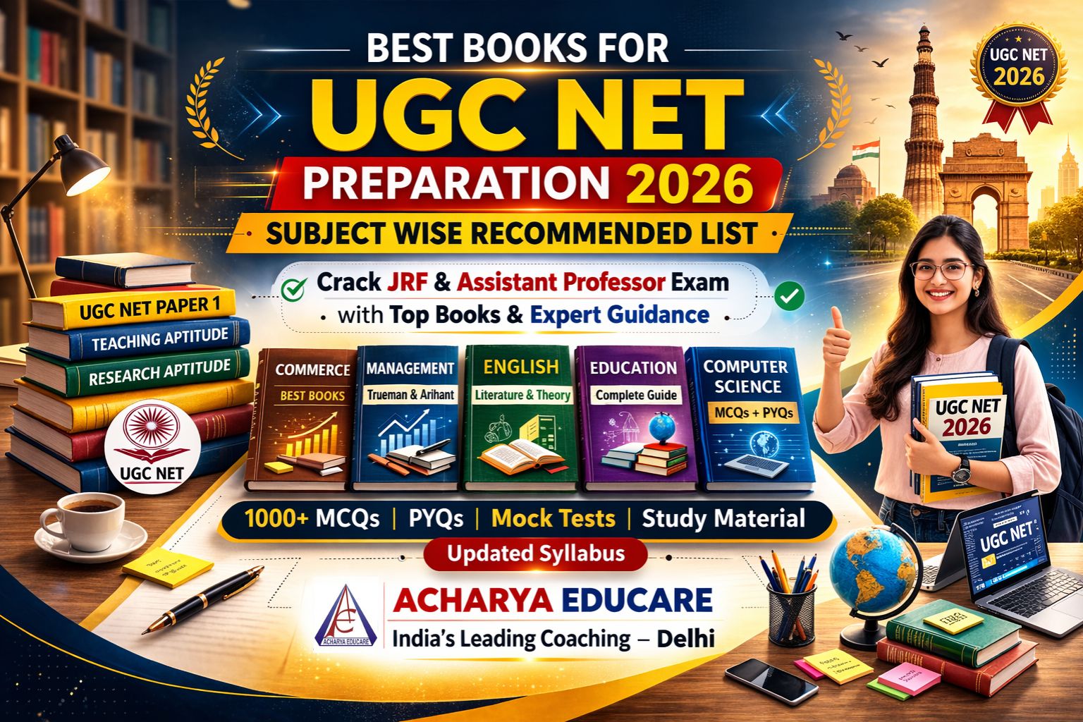 Best Books for UGC NET Preparation 2026 – Subject Wise Recommended List