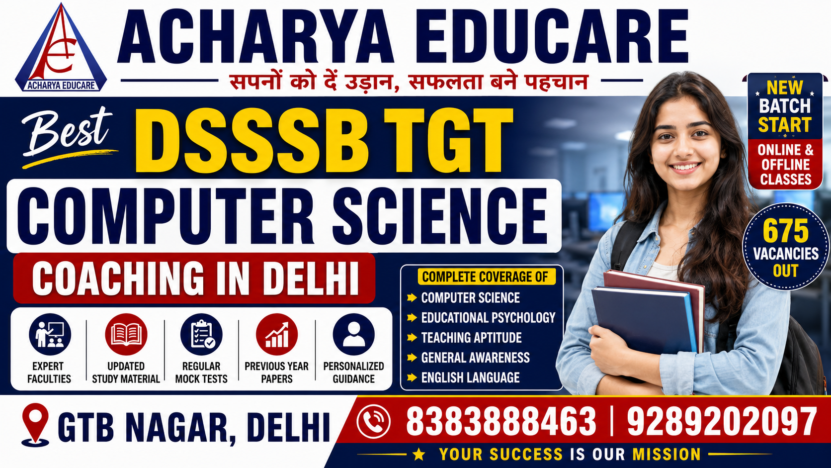 Best DSSSB TGT Computer Science Coaching in Delhi – Acharya Educare