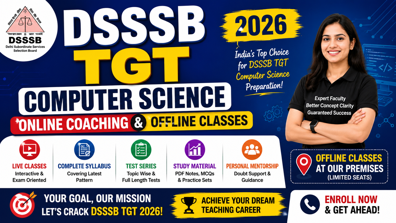 DSSSB TGT Computer Science Online Coaching & Offline Classes 2026