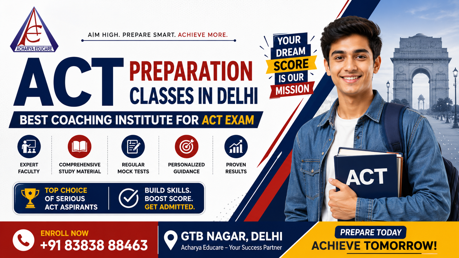 ACT Preparation Classes in Delhi – Best Coaching Institute for ACT Exam